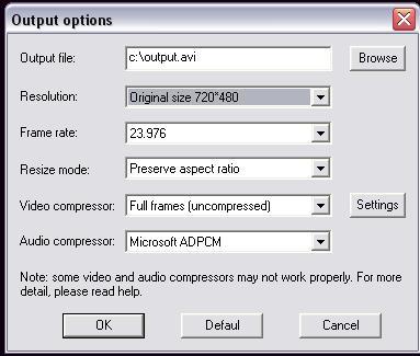 Output Options