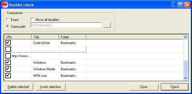 Double-Checking Bookmarks