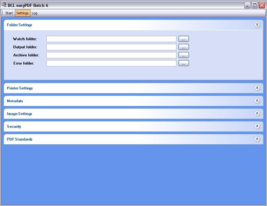 Main Interface - Folder Settings