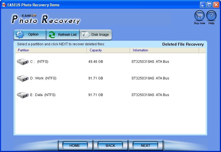 Selecting Partitions