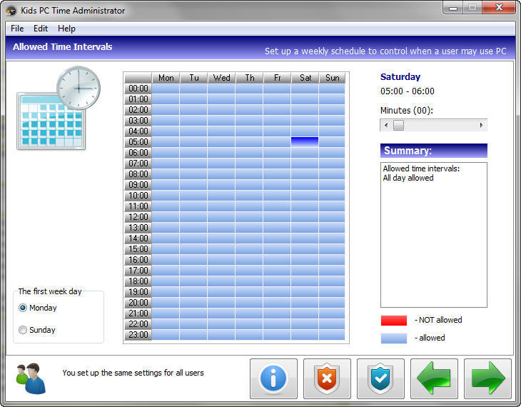 Setup Time Intervals