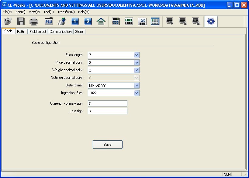 Settings Window