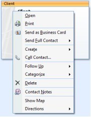 Context menu