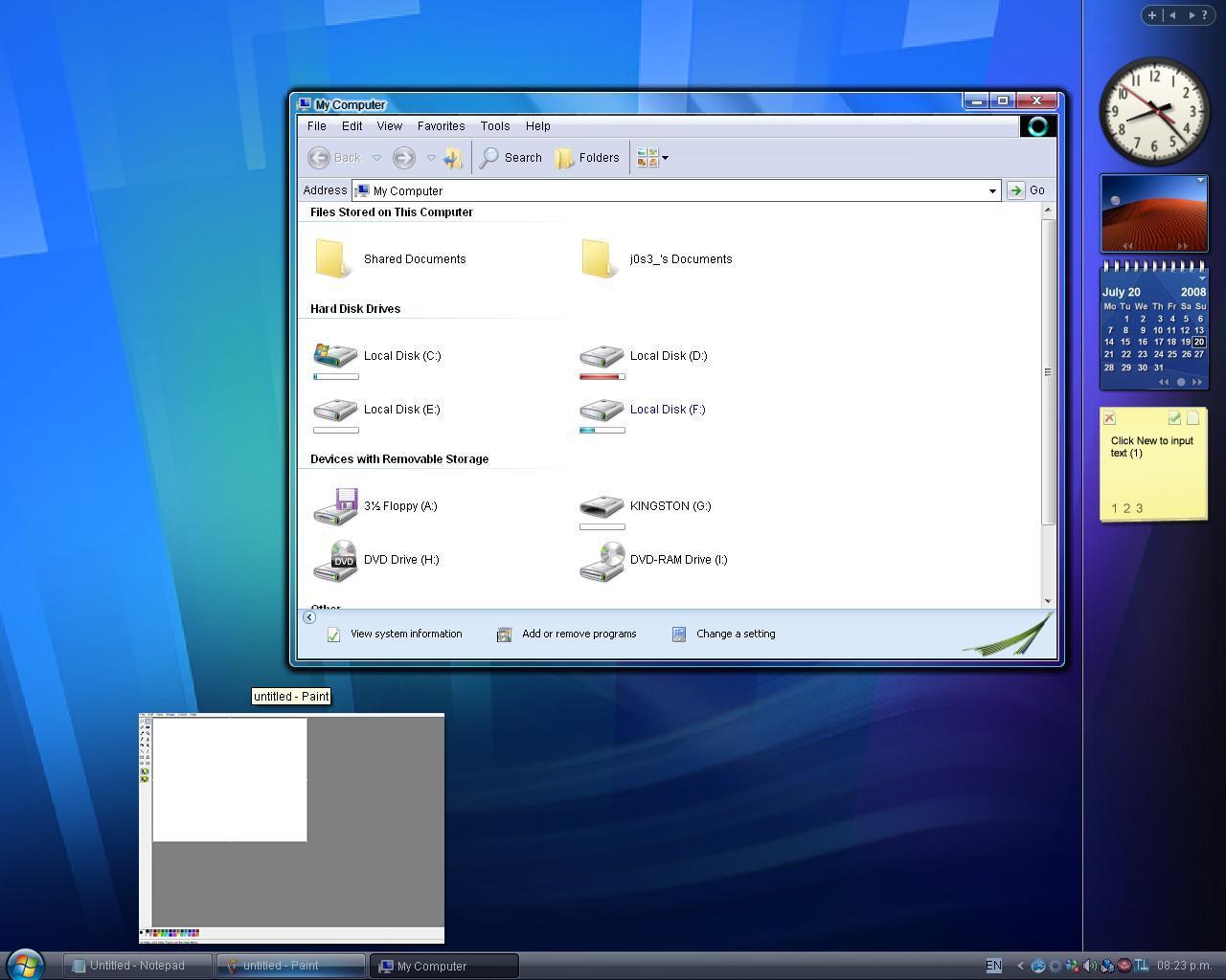 Folders View & Windows preview on taskbar