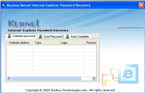 Website password recovery option.
