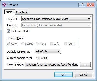 Audio Options