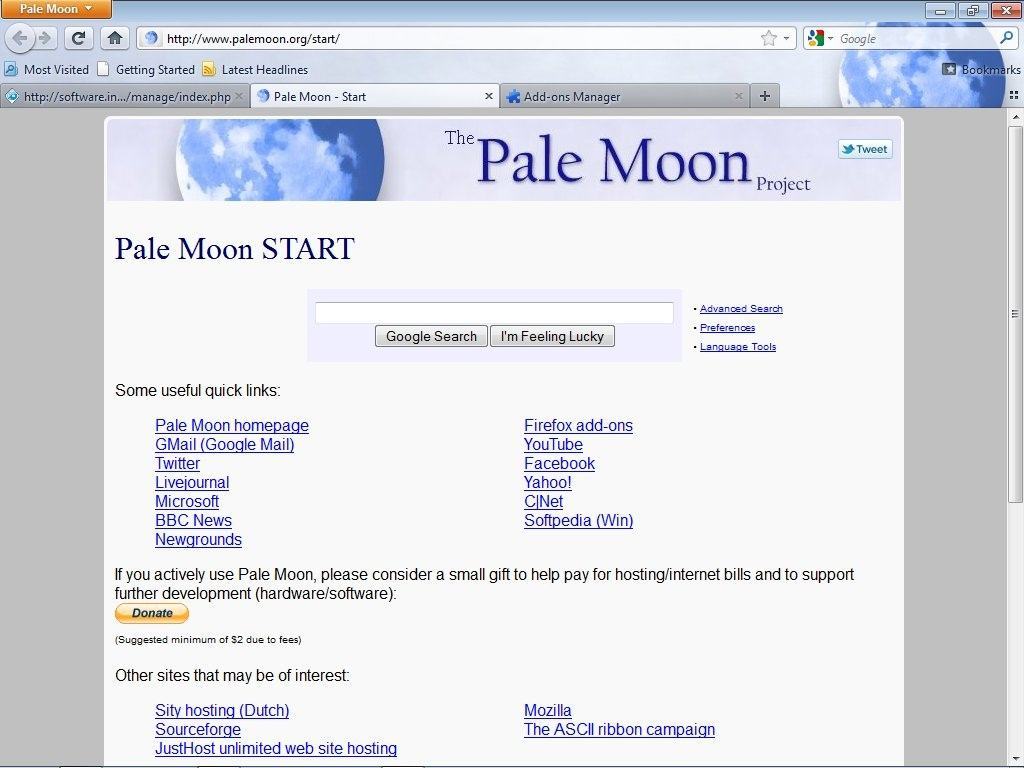 Pale Moon Start