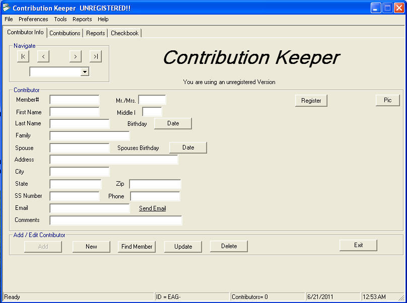 Contribution Keeper