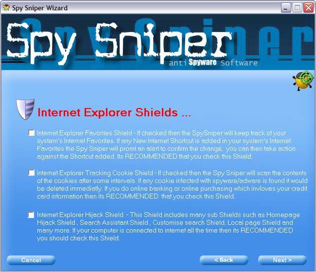 Internet explorer shields