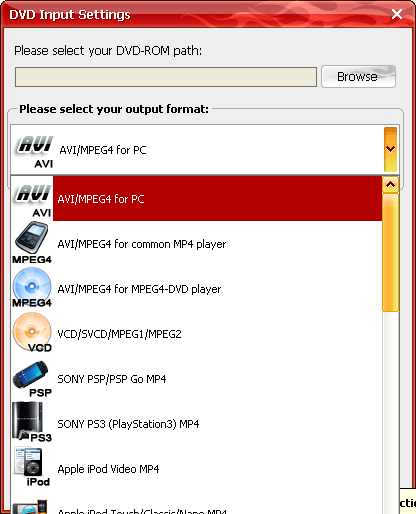 Supported Output Formats