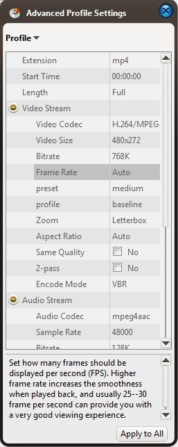 Advanced Profile Settings