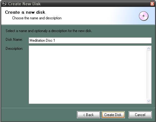 Creating a disk