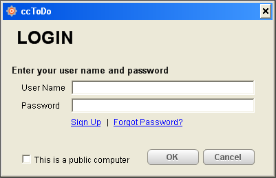 Login Screen