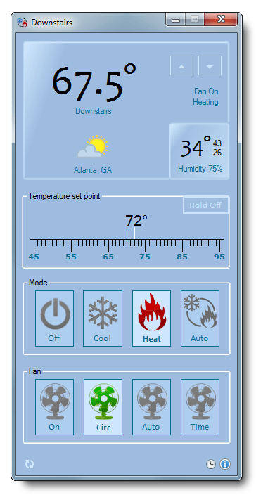 Temperature window.