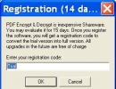 Registration code