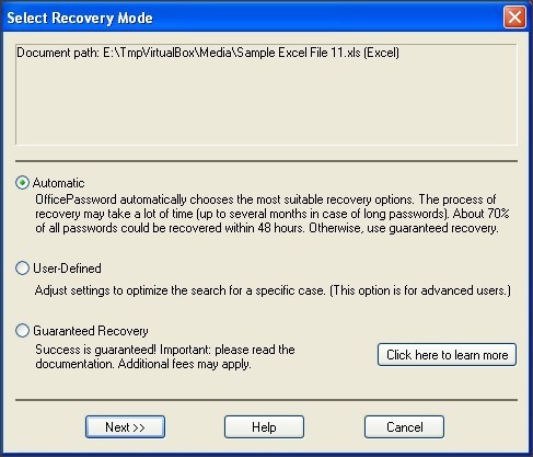 Password Recovery Wizard