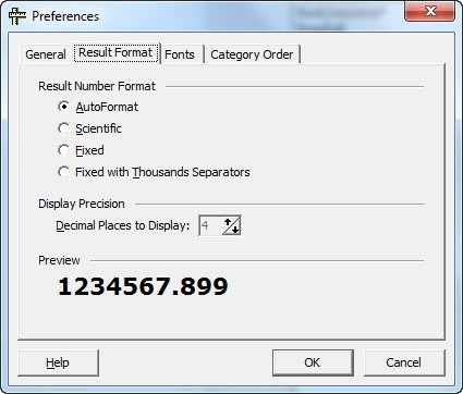 Result Format