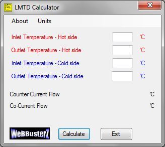 LMTD Calculator GUI