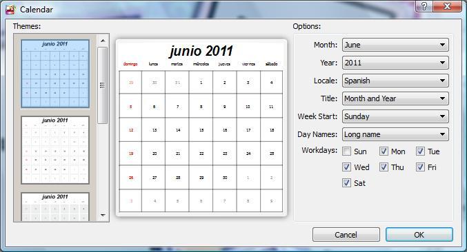 Calendar design