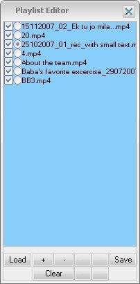 Playlist editor