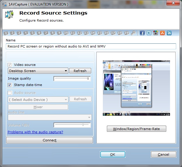 Record Source Settings
