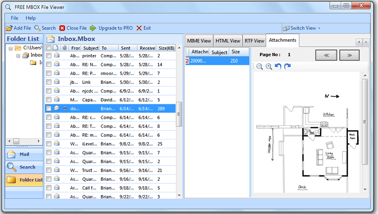 detailed view of the MBOX File