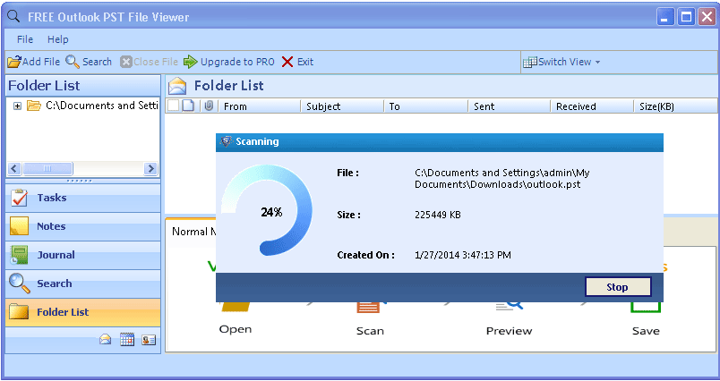 PST File Application Screenshot 3