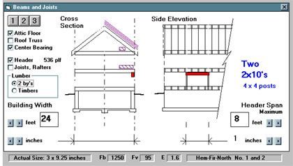 Beams and Joists screen