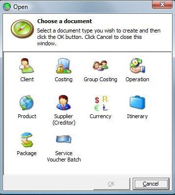 Open dialog window