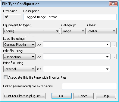 File type configuration