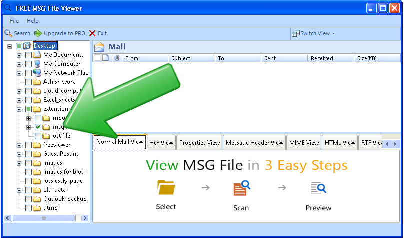 MSG Viewer Application Open files