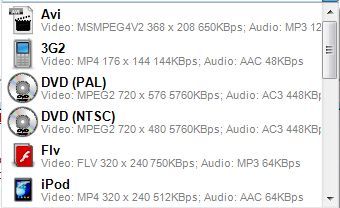 Output formats