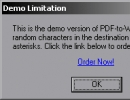 Demo limitation