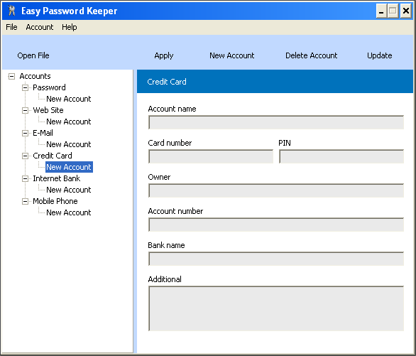 Credit Card Account Creation