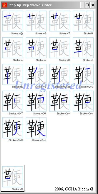 Chinese Writing Master-Stroke sequence chart