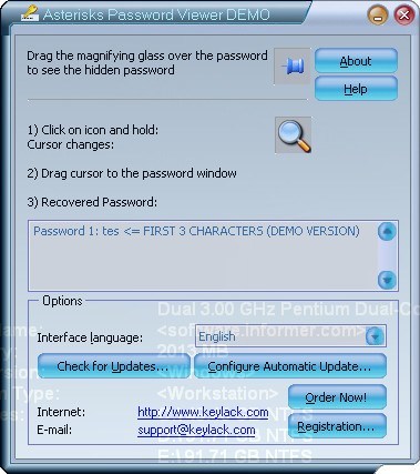 Main Window With Found Password