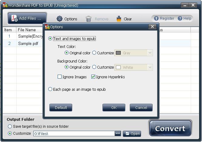 General Settings Dialog