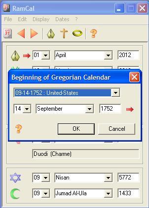 Beginning of Gregorian Calendar