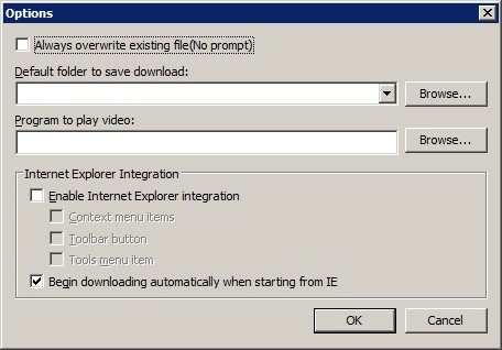Downloader Options