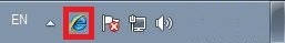 Window of Internet Explorer minimized to a tray icon