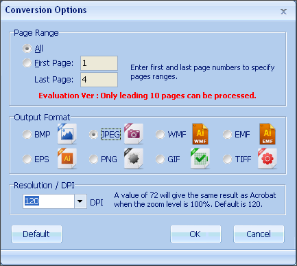 Conversion Options
