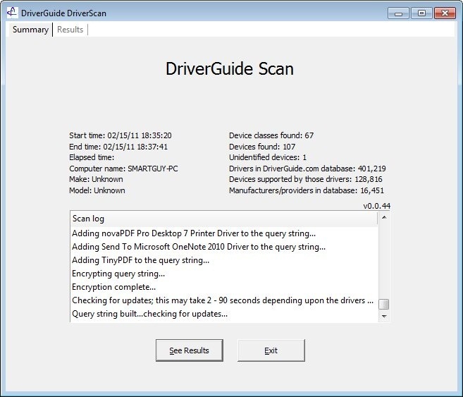 DriverGuide Scan