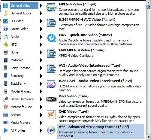 Output formats