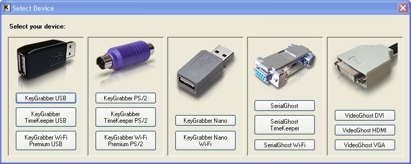 Device Selection Window