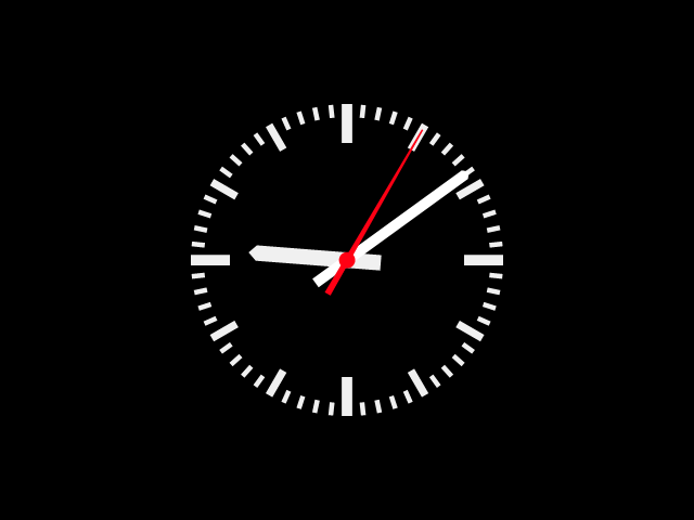 Inverted clock colors