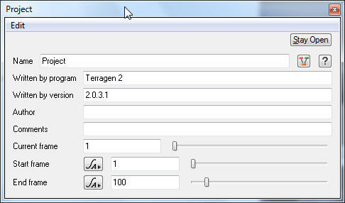 Project Settings Window