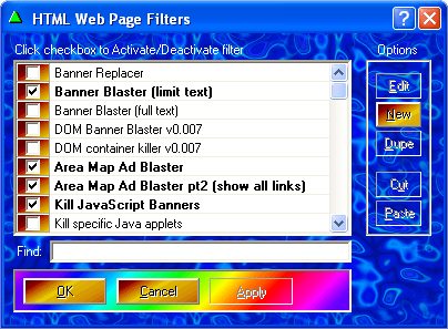 Web Page Filters