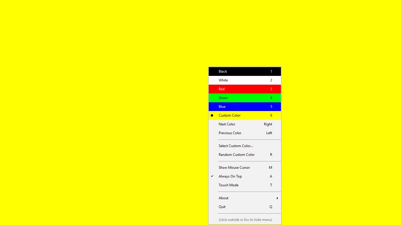 Custom Color Screen