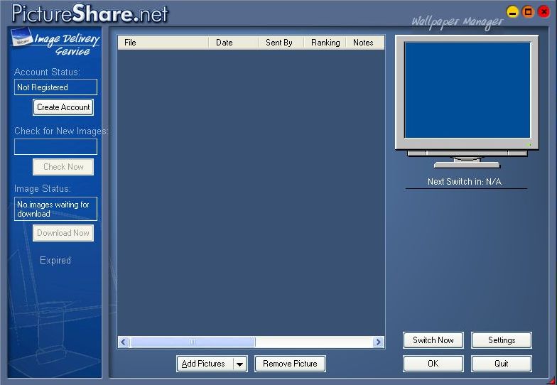 PictureShare.net interface
