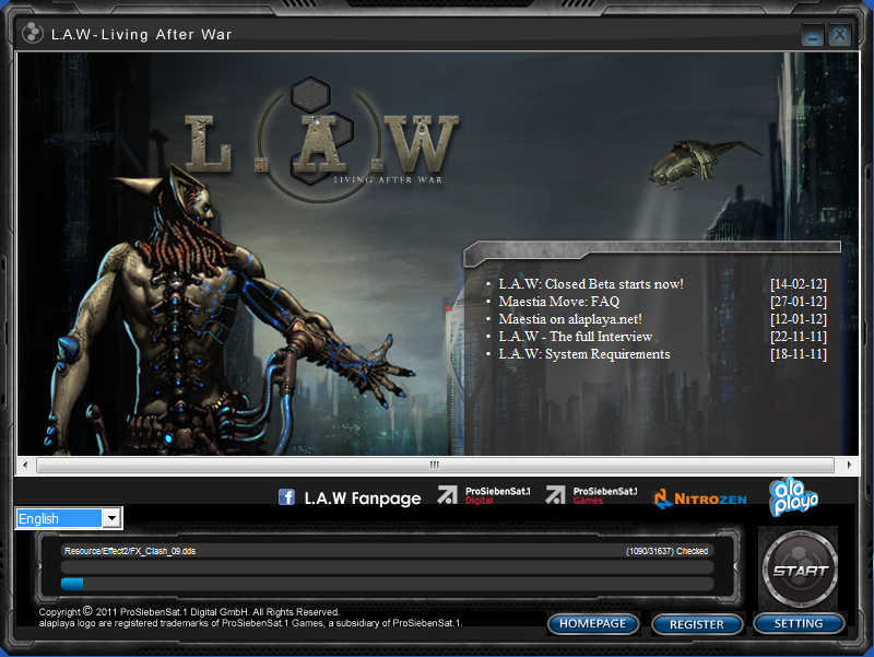 main menu